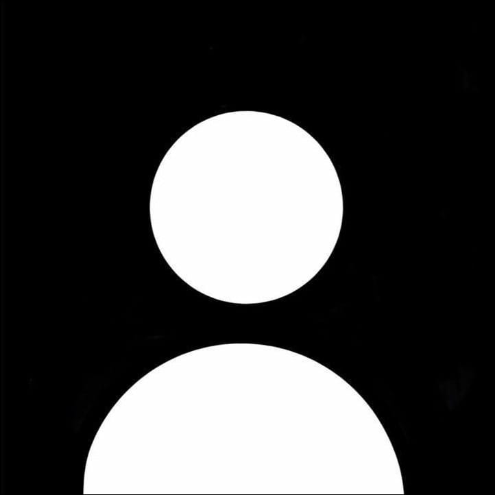 White silhouette of a person on a black background
